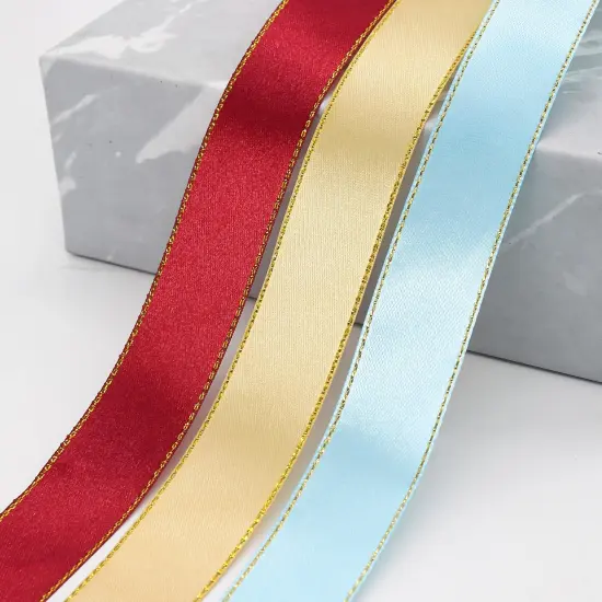 Gift Wrapping Satin Ribbon for Valentine's Day Flower Bouquet Arts Crafts Sewing 25 Yard Each Roll Ribbon for Trim Bow Merry Christmas Decoration (12 Colors Mix, 1 inch Width) {4}