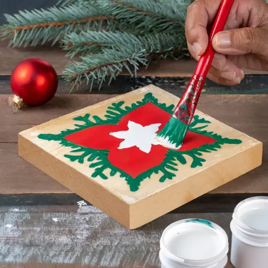 Bright Creations Unfinished MDF Wood Blocks for Crafts, 1 In Thick Wooden Square Blocks (6x6 In, 4 Pack) Brown {2}