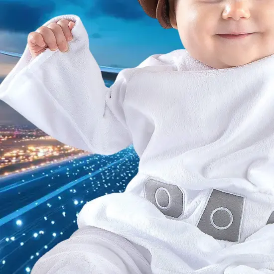 Infant Princess Leia Costume, White Star Wars Baby Outfit {4}