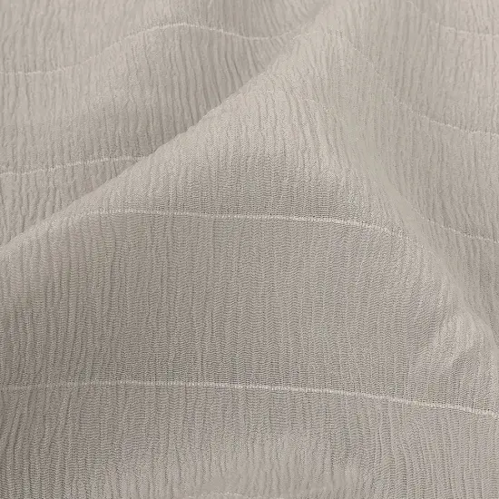 1 Yard Coconut Milk Stretch Crinkled Silk Crepe Pinstripe Luxury Apparel Material 44 inch Width {2}