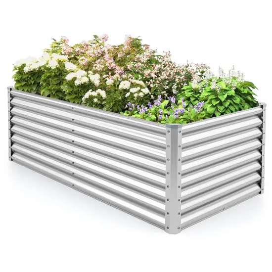 Costway Raised Garden Bed Large Metal Planter Box Kit for Vegetable Herb 6' x 3' x 2' {1}