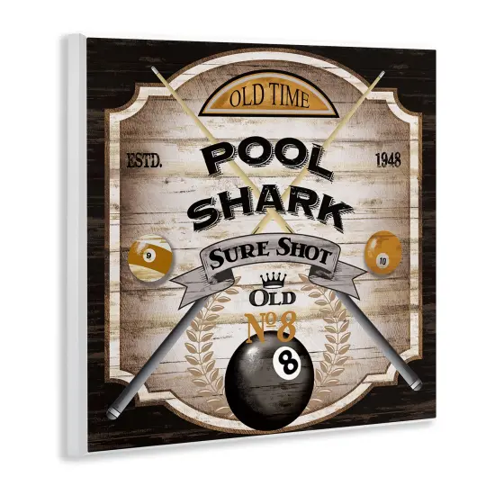 Stupell Industries Rustic Pool Shark Wall Plaque By Conrad Knutsen {3}
