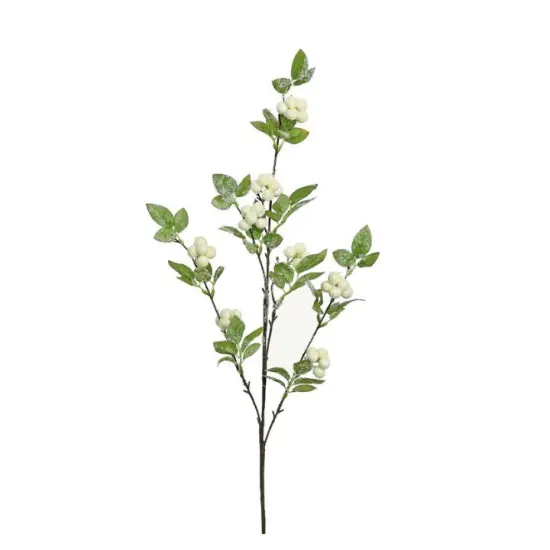 31'' Artificial White Snow Winter Berry Spray - Holiday Decor Accent-XB582-W {1}