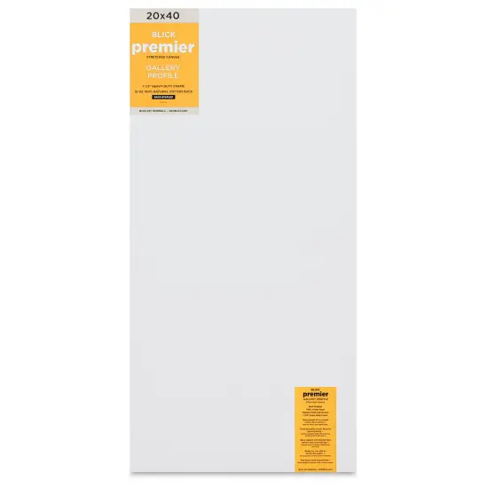 Blick Premier Stretched Cotton Canvas - Gallery Profile, Back-Stapled, 20" x 40" {1}