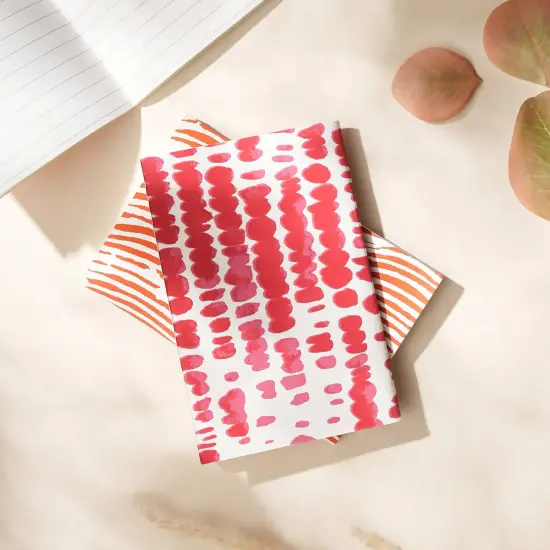Soft Cover Red Handmade Paper Notebook - Pack of 5, 6 X 4 Inch {2}