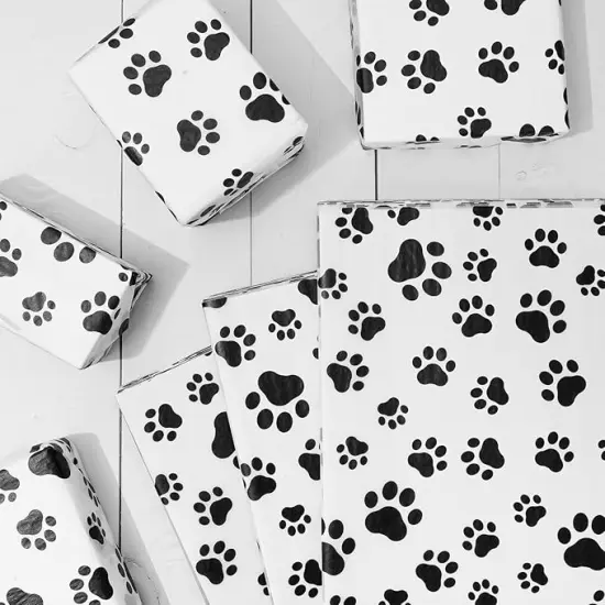 Paw Print Paper Gift Bags 6 3/8" x 8 1/2" {1}