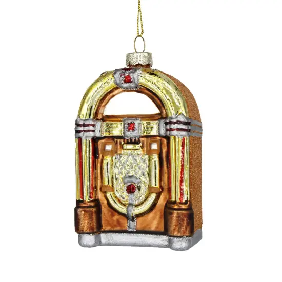 VINTAGE JUKEBOX GLASS ORNAMENT {1}