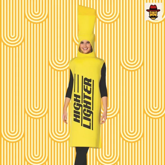 Highlighter Costume Funny Office Supply Group Halloween Tunic Outfit Pink {7}