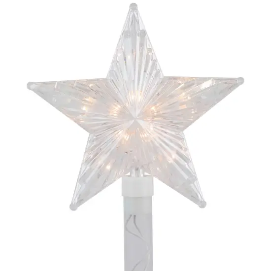 Northlight Lighted Star Christmas Outdoor Pathway Markers - 26" - Set of 4 Clear {7}
