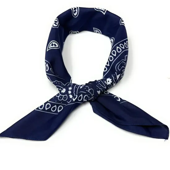 Set of 6 Paisley Neck Hair Scarf for Women Square Chiffon Accessory {2}