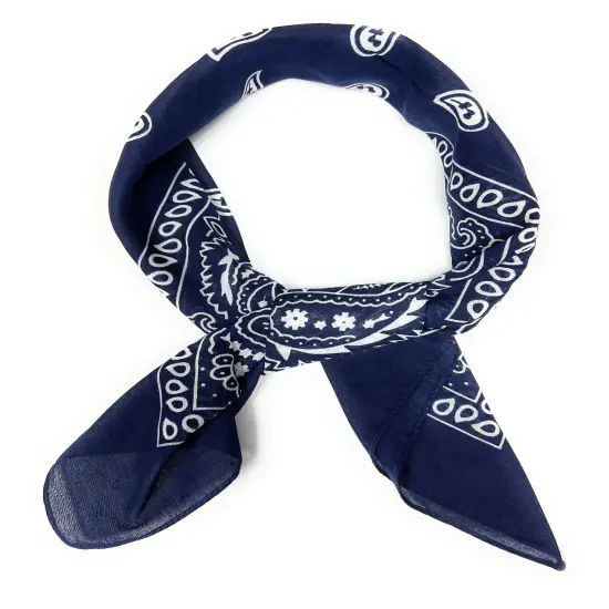 Womens Ribbon Scarf Set of 7 Paisley Pure Cotton Neck Kerchief {1}