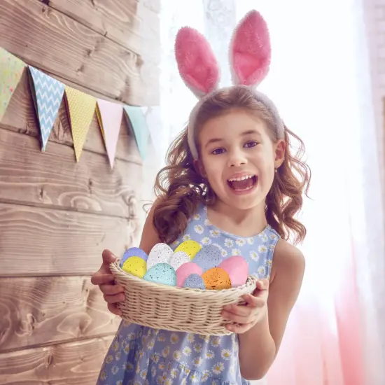 Winlyn 32 Pcs Assorted Faux Foam Easter Eggs Speckled Eggs Decorative Pastel Easter Eggs for DIY Easter Wreath Centerpiece Bowl Basket Fillers Party Favor Gift Spring Home Wedding Table D&eacute;cor {5}