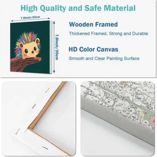 8x8 Inch - 4 Pack Paint by Numbers for Kids(Paint 01) {4}