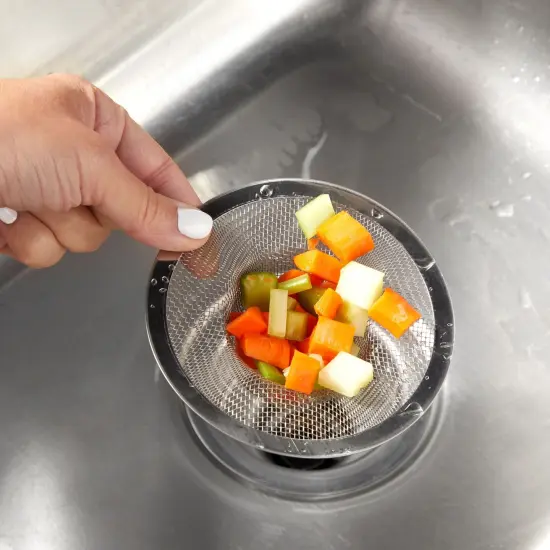 Juvale 4-Pack Stainless Steel Kitchen Sink Drain Strainer, Mesh Screen Drainer and Hair Catcher for Bathroom (4.3", 2.8" and 2.1") Silver {3}