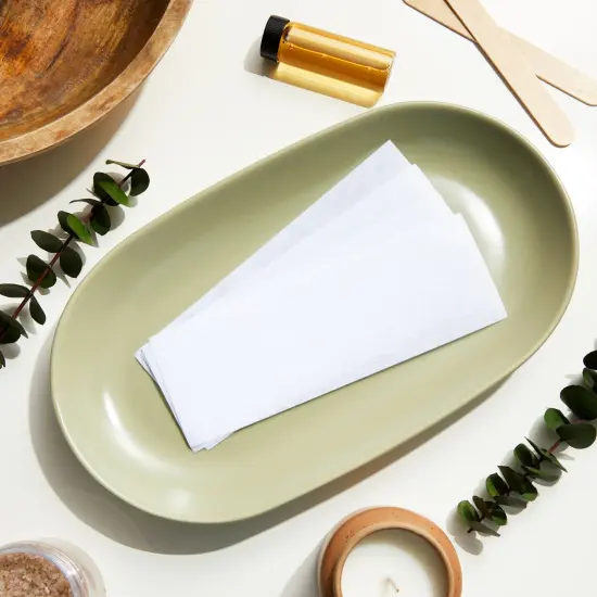 Juvale 400-Pack Wax Strips for Body and Facial Hair Removal - Non-Woven Depilatory Paper Sheets, Customizable Size, Smooth Surface, and Disposable (7.85x2.7 in) White {3}