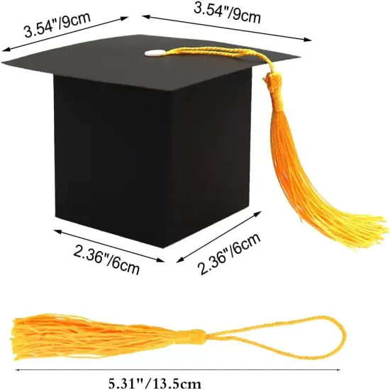 10Pcs Graduation Gift Box for Party - Grad Cap Candy Boxes for Chocolate - Party Favor Decorations {5}
