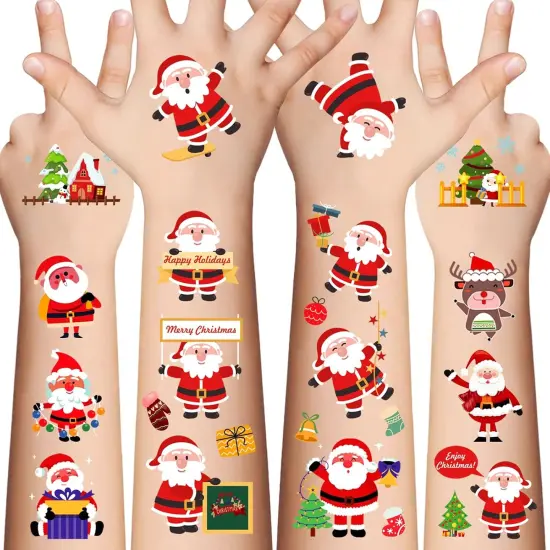 Christmas Temporary Tattoos for Kids Stocking Stuffers {1}
