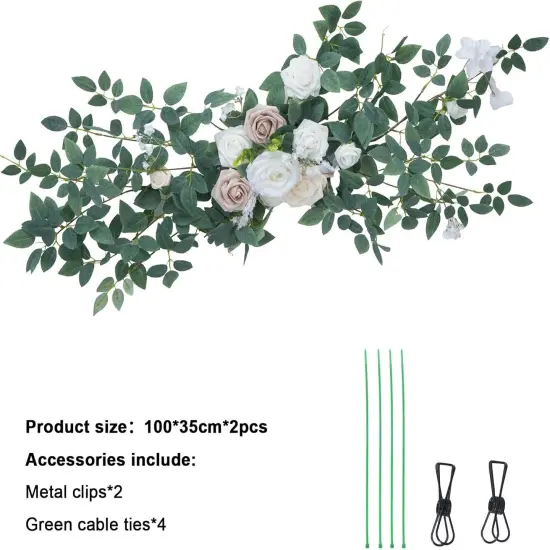 2pcs Artificial Floral Swags Wedding Centerpieces {3}