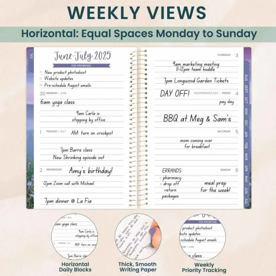 bloom daily planners 2025-26 Academic Planner, Soft Cover, 4" x 6", Mystical Mountains {5}