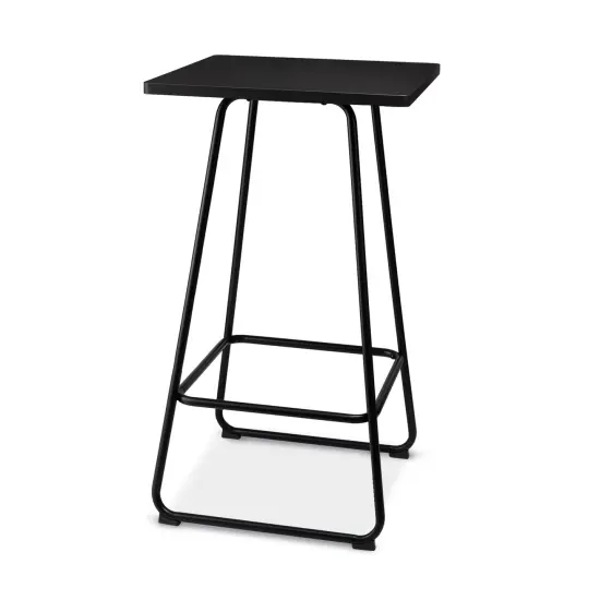 41"H Industrial Modern Square Wood Top Bar Height Pub Tables Black {6}
