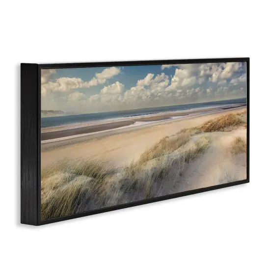 Stupell Industries Rolling Clouds Beach Scenery Framed Giclee Design by Mike Calascibetta {3}
