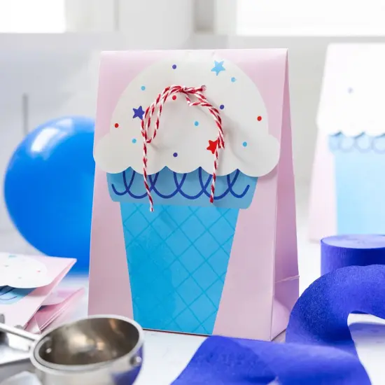 PATRIOTIC ICE CREAM PARTY FAVOR BAGS {2}