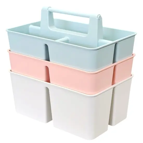 Enjoy Organizer | Shower Caddy Organizer with Handle, 3 Compartments, Portable Storage Bin for Bathroom, Dorm, Gym -Made In USA {7}