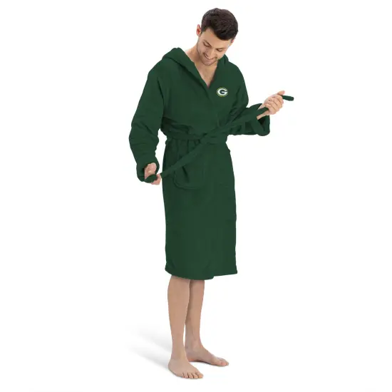 Green Bay Packers NFL Hooded Silk Touch Bath Robe 26&times;47 Inches {4}