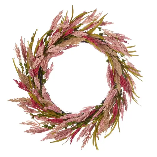 Spring Coralie 26in Wreath, w/ Artificial Astilbe {1}