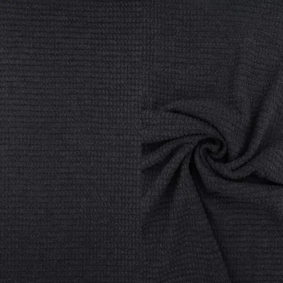 1 Yard Oversize Waffle Solid Knit Fabric 220 GSM, 54/56&Prime; Wide Polyester Rayon Spandex Blend PEARL {7}