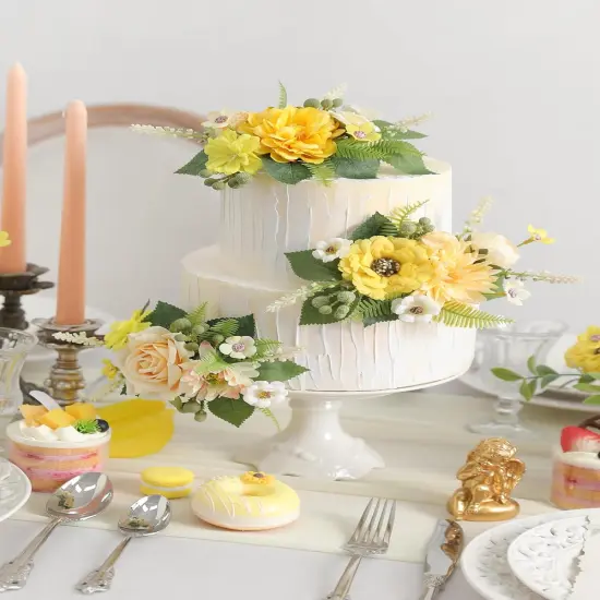 Artificial Silk Flower Floral Arrangement {4}