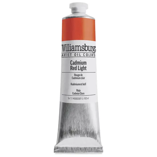 Williamsburg Handmade Oil Paint - Cadmium Red Light, 150 ml tube {2}