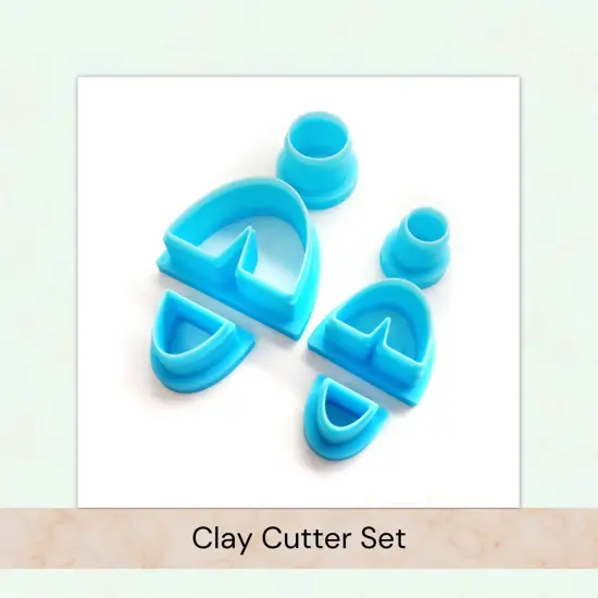 Organic Shape Clay Cutters Set #2, 6 pcs, for Making Earrings, Adorabilities {1}