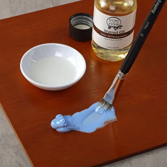 Tusc & Pine Walnut Oil for Painting - 16.9 Oz Bottle - Professional Artists' Paint Medium, Increase Sheen, Slows Drying Time, Solvent Free Thinner, Refined in Small Batches in North Carolina {4}