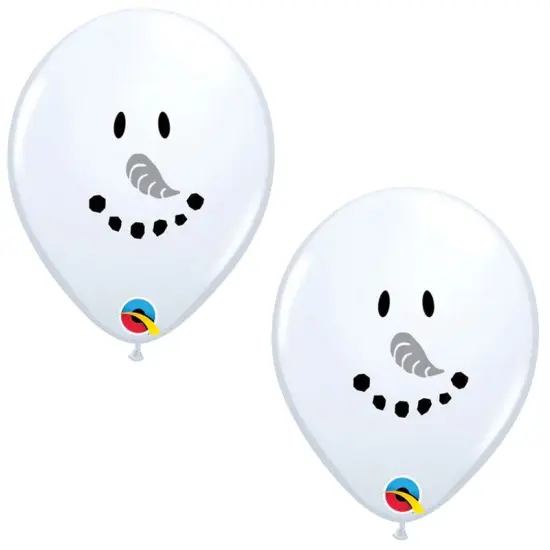 Smile Face Snowman 5 Inch Latex Balloons {4}