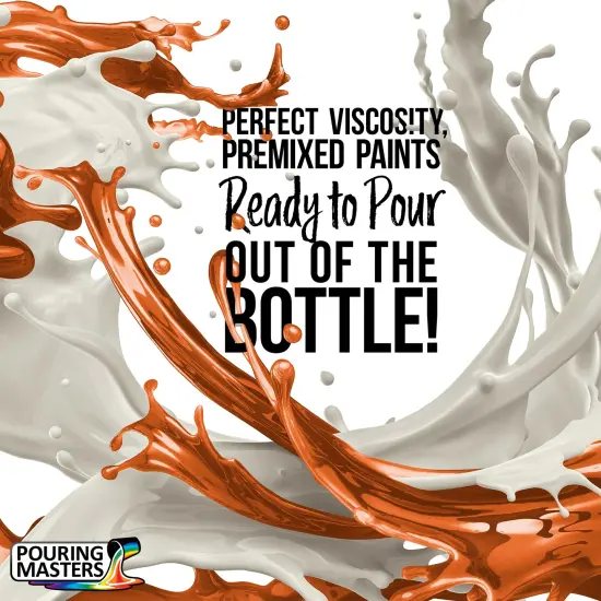 Pouring Masters Saffron Orange Metallic Pearl Ready to Pour Acrylic Pouring Paint - Premium 32-Ounce Pre-Mixed Fluid Acrylic Paint - Fluid Art Supplies for Canvas, Wood, Paper, Tile & Rocks {2}