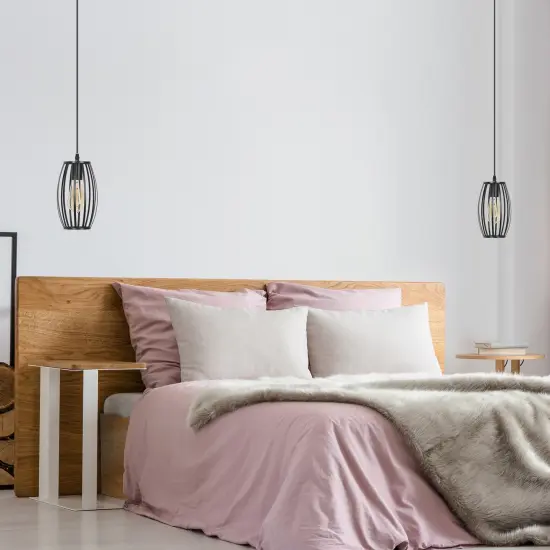 Industrial Cage Hanging Light Pendant Light Ceiling Lighting Fixture for Hallway {5}