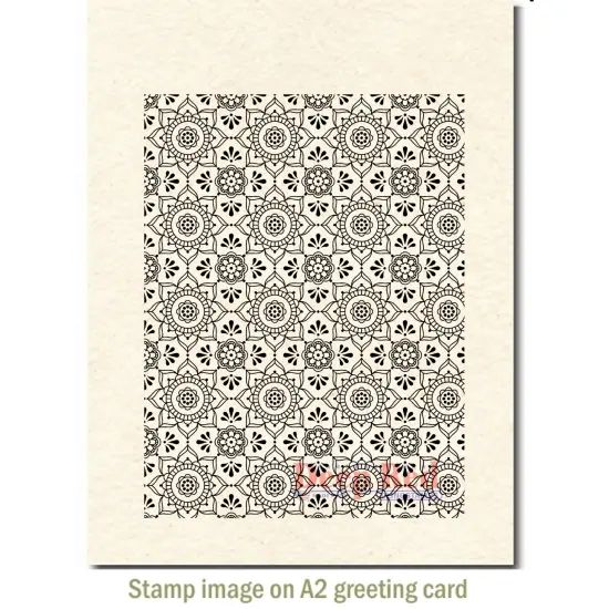 Deep Red Stamps Nordic Folk Pattern Rubber Cling Stamp {3}