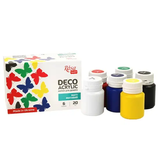 Rose Talent Decorative Mat Acrylic Paint Set 6 colors (0.68 oz each) {2}