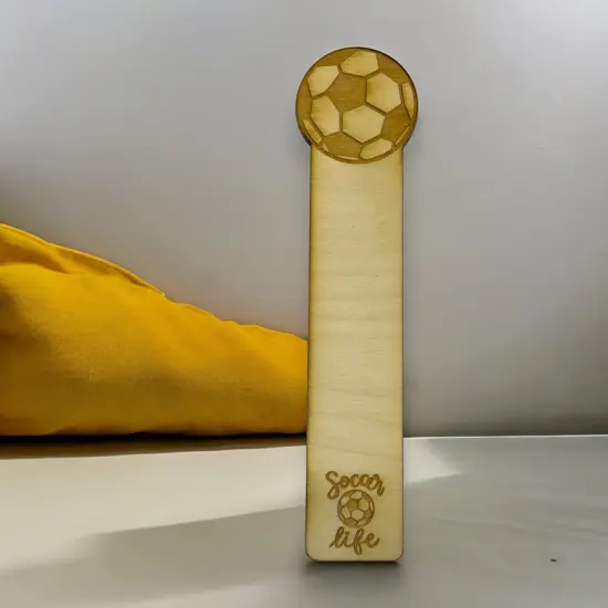 Bookmark - Soccer Life - Birch wood {4}