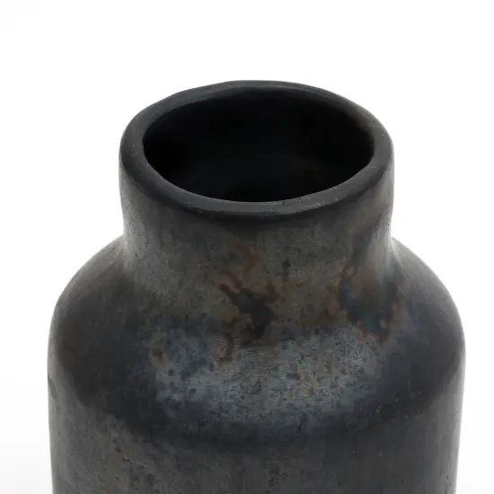 Handcrafted Longpi Pottery Storage Jar - 6 X 4.5 X 6" {6}