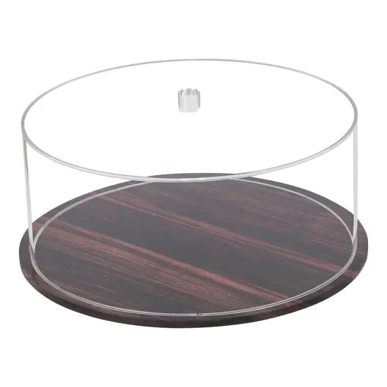 Lucite Wood Look Cake Dome {1}