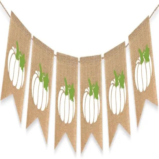 Fall White Pumpkin Banner (	White) {1}