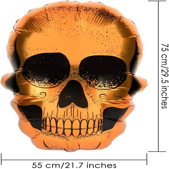 8 Pieces Halloween Skull Foil Balloons - 23.6 Inch {2}