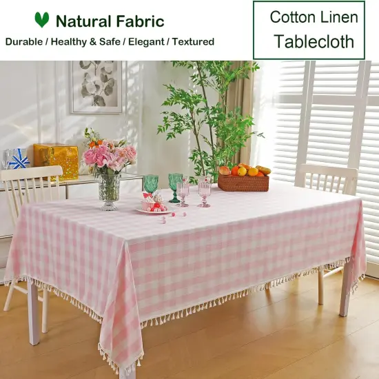 Rectangle Table Cloth for Spring (Pink) {3}