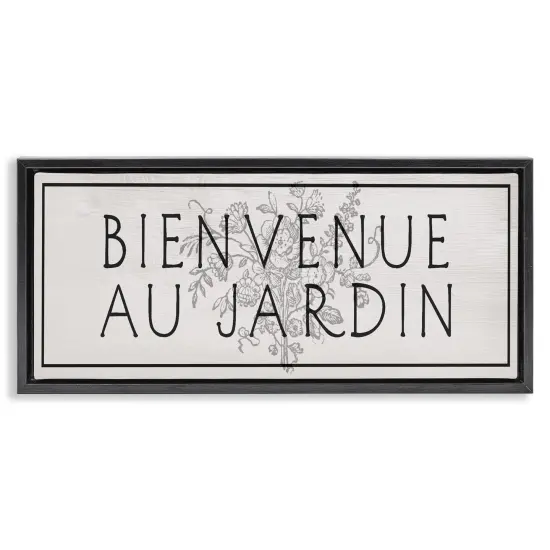 Stupell Industries Minimal Vintage Garden Welcome Floating Frame, design by Lil' Rue {1}