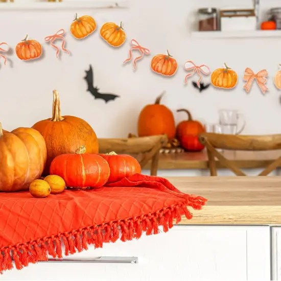 2 Pack Fall Decor Fall Pumpkin Garland (Orange) {3}