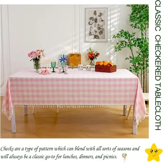 Rectangle Table Cloth for Spring (Pink) {2}