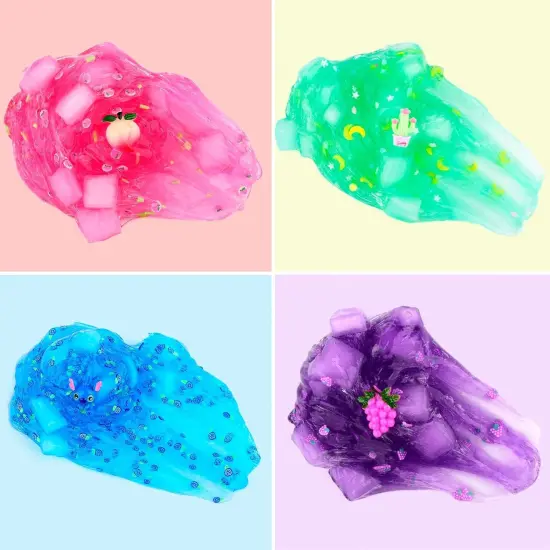 Jelly Cube Clear Slime Kit 8 Pack for Kids {2}