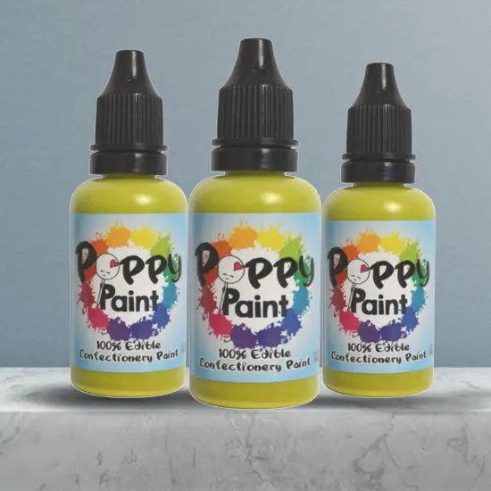 Poppy Paint Avocado Green Edible Paint for Cakes Cookies and Chocolates {3}